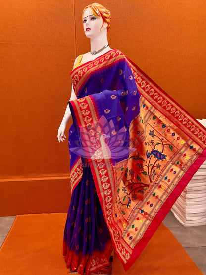 Semi Silk Gadwal Paithani Saree