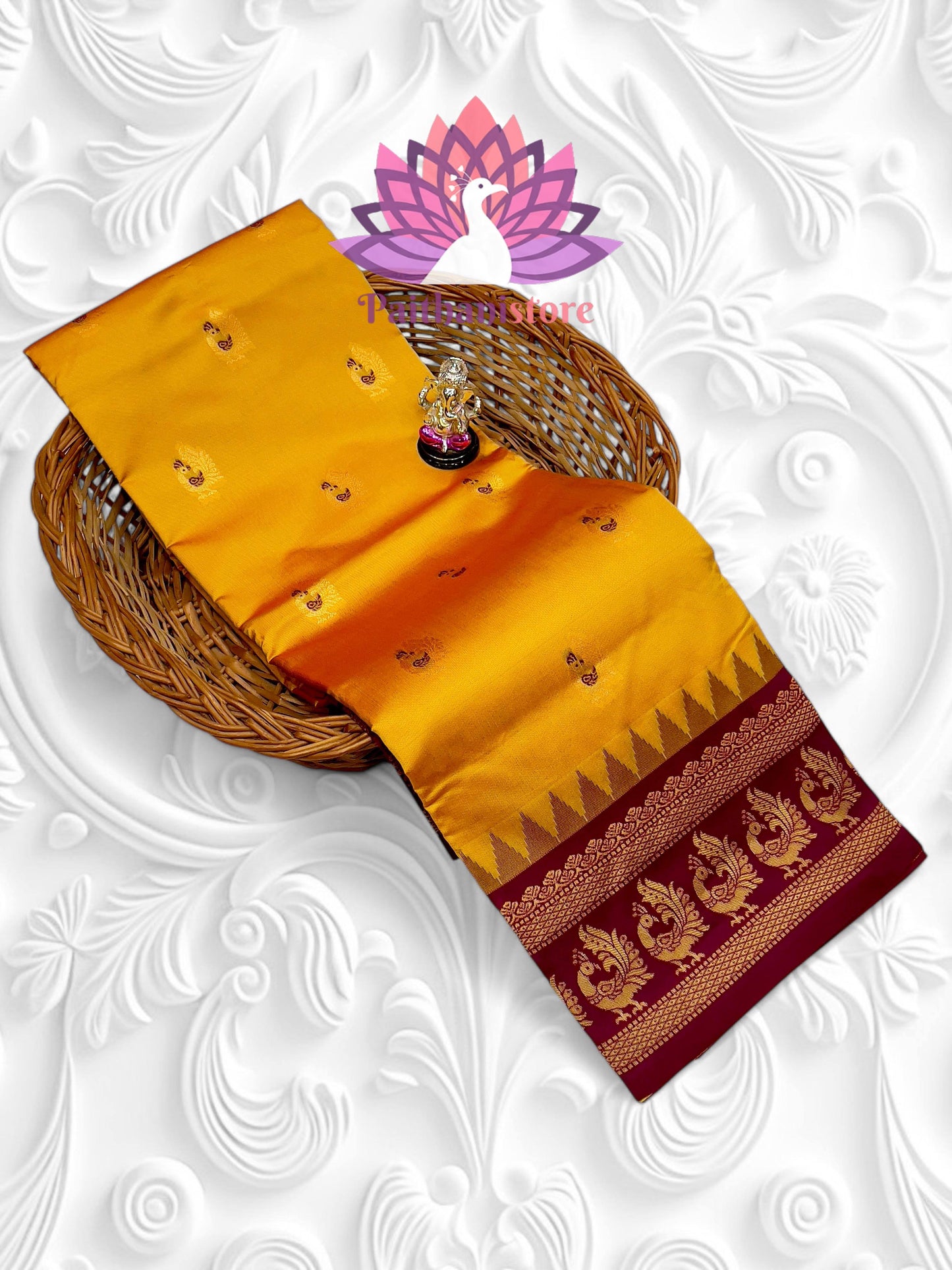 Beautiful peacock pallu Paithani saree