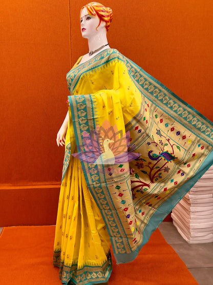 Semi Silk Gadwal Paithani Saree