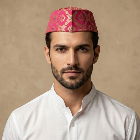 Paithani Topi 1 — Front View