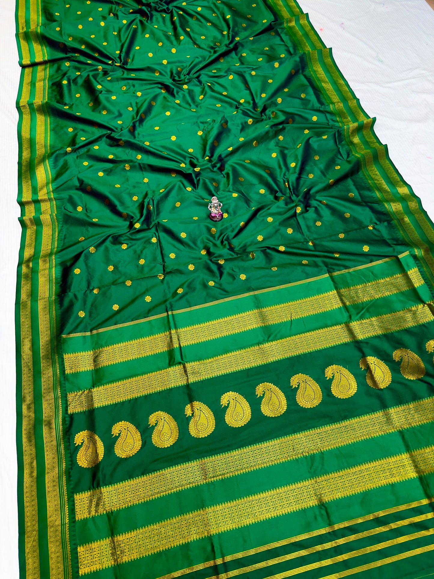 Semi-Silk Narayan Peth Paithani Saree