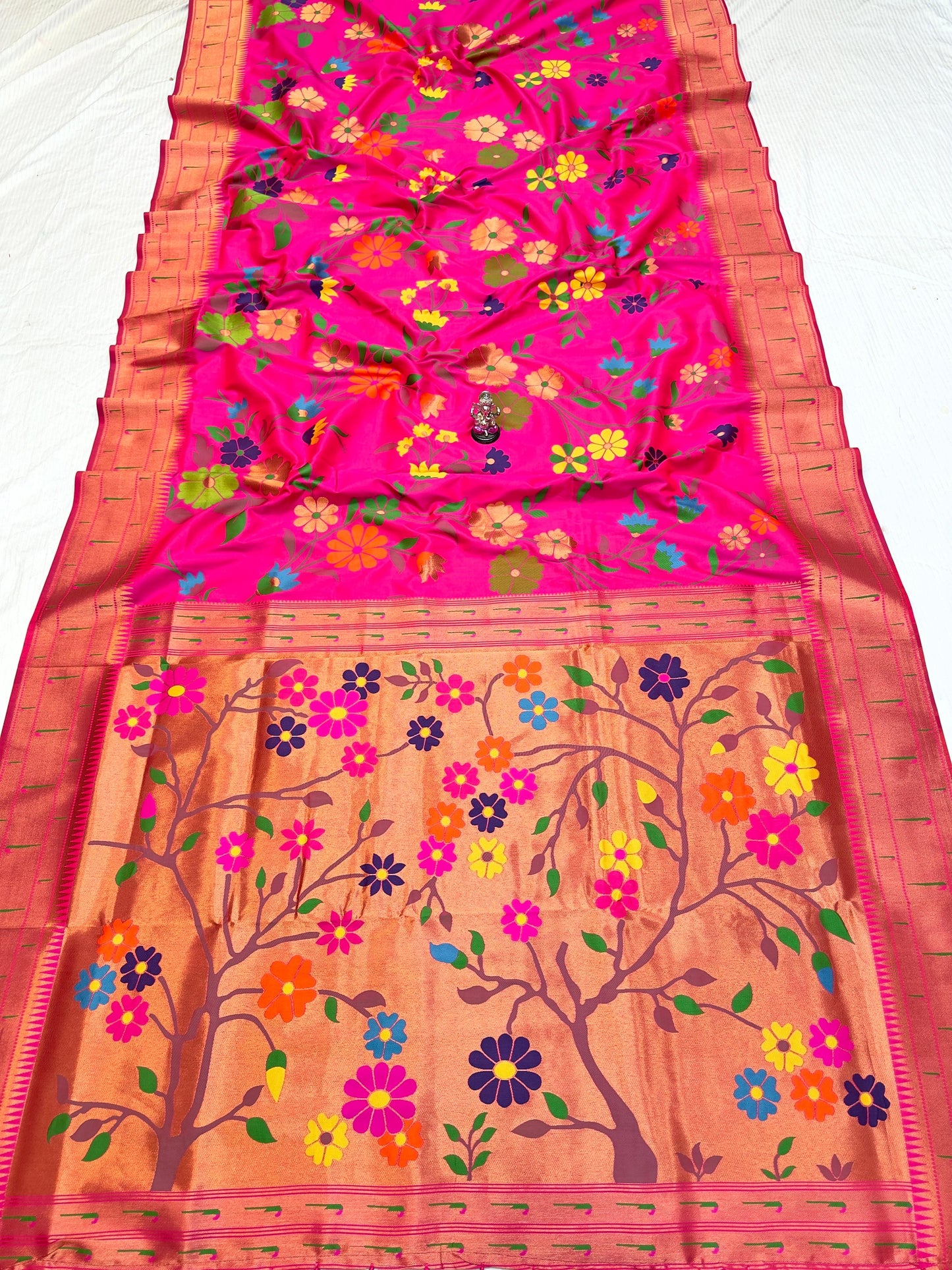 Elegant All Over Paithani Saree with Tripal Muniya Border