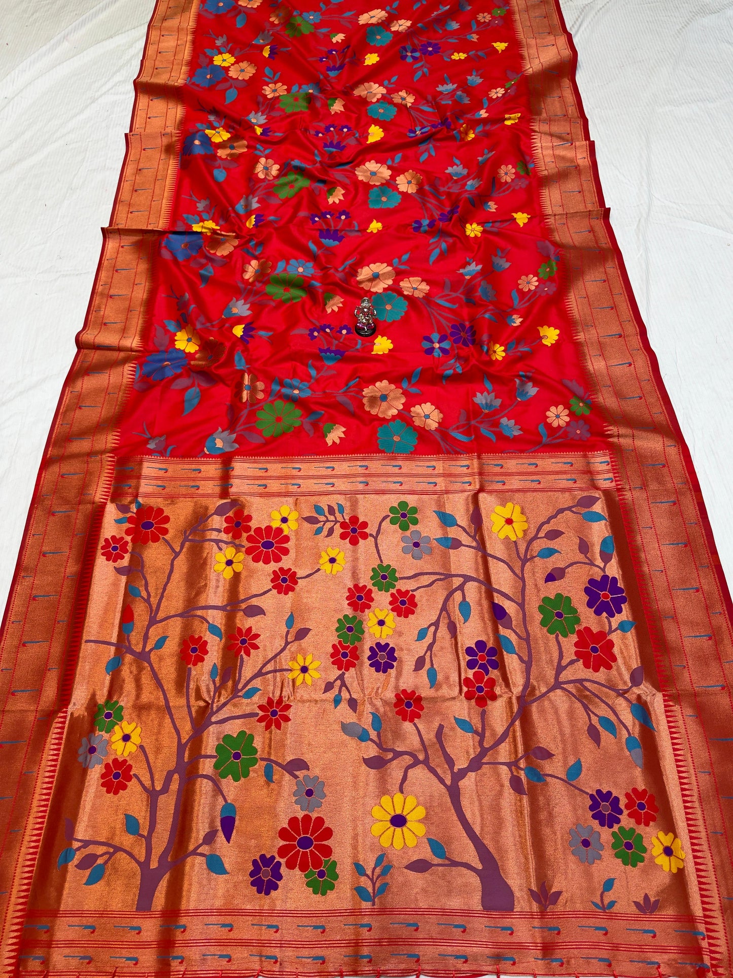 Elegant All Over Paithani Saree with Tripal Muniya Border
