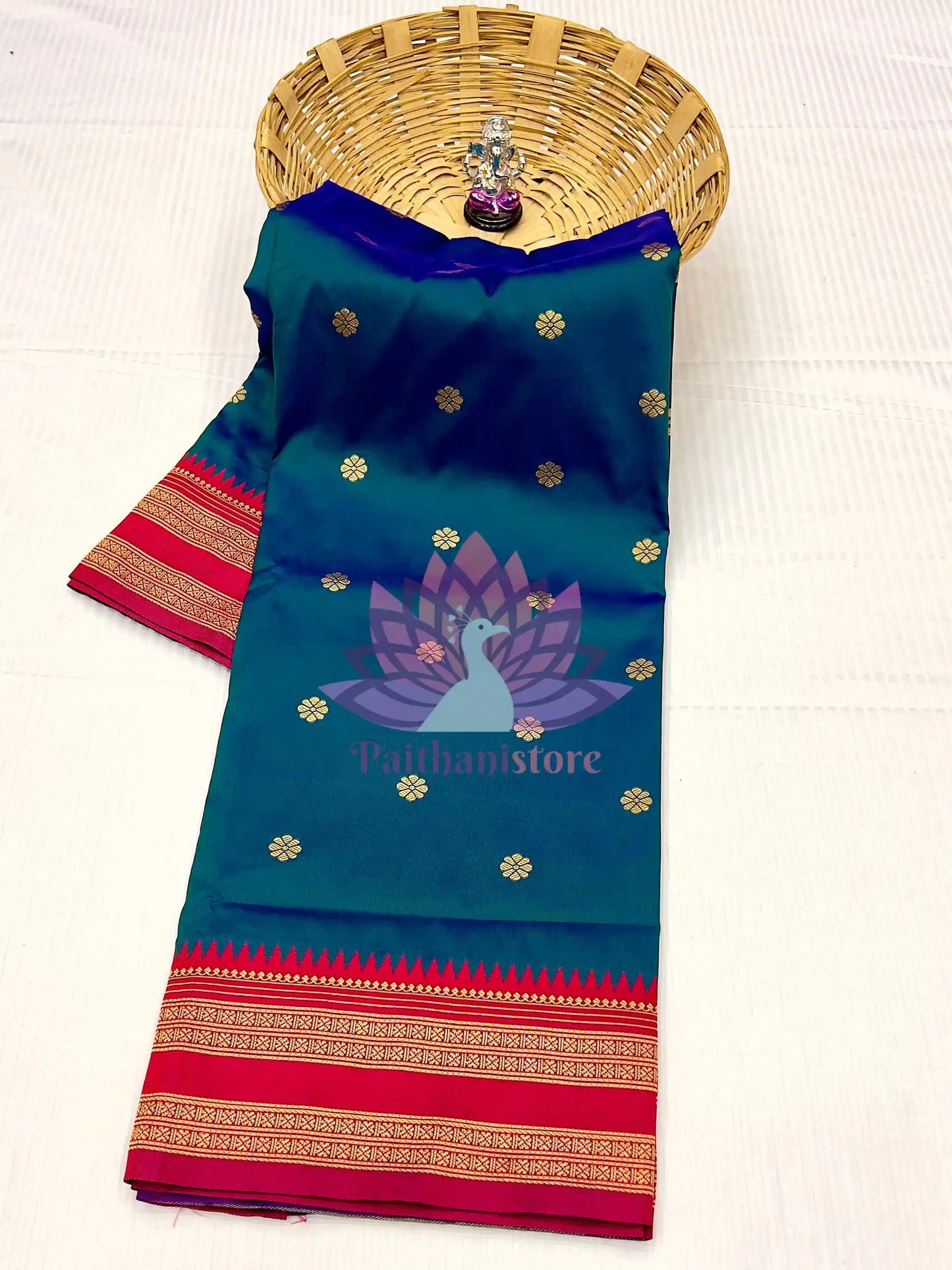 Semi-Silk Narayan Peth Paithani Saree