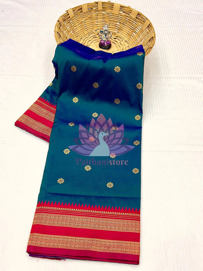 Semi-Silk Narayan Peth Paithani Saree