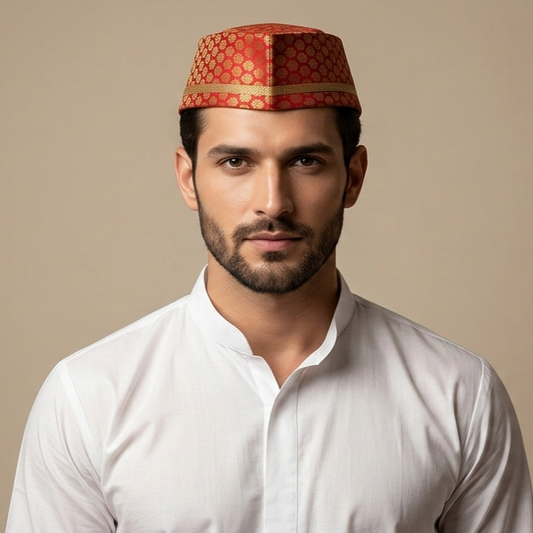 Paithani Cap — Front View