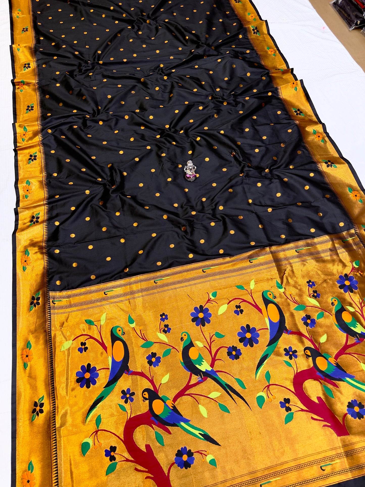 Radhika parrot Pallu Paithani Saree