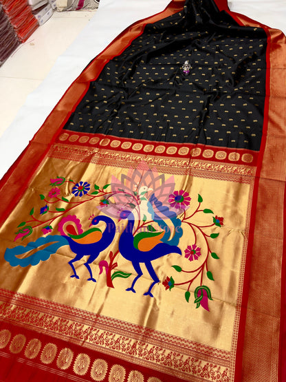 Semi Silk Designer Kadiyal Paithani Saree