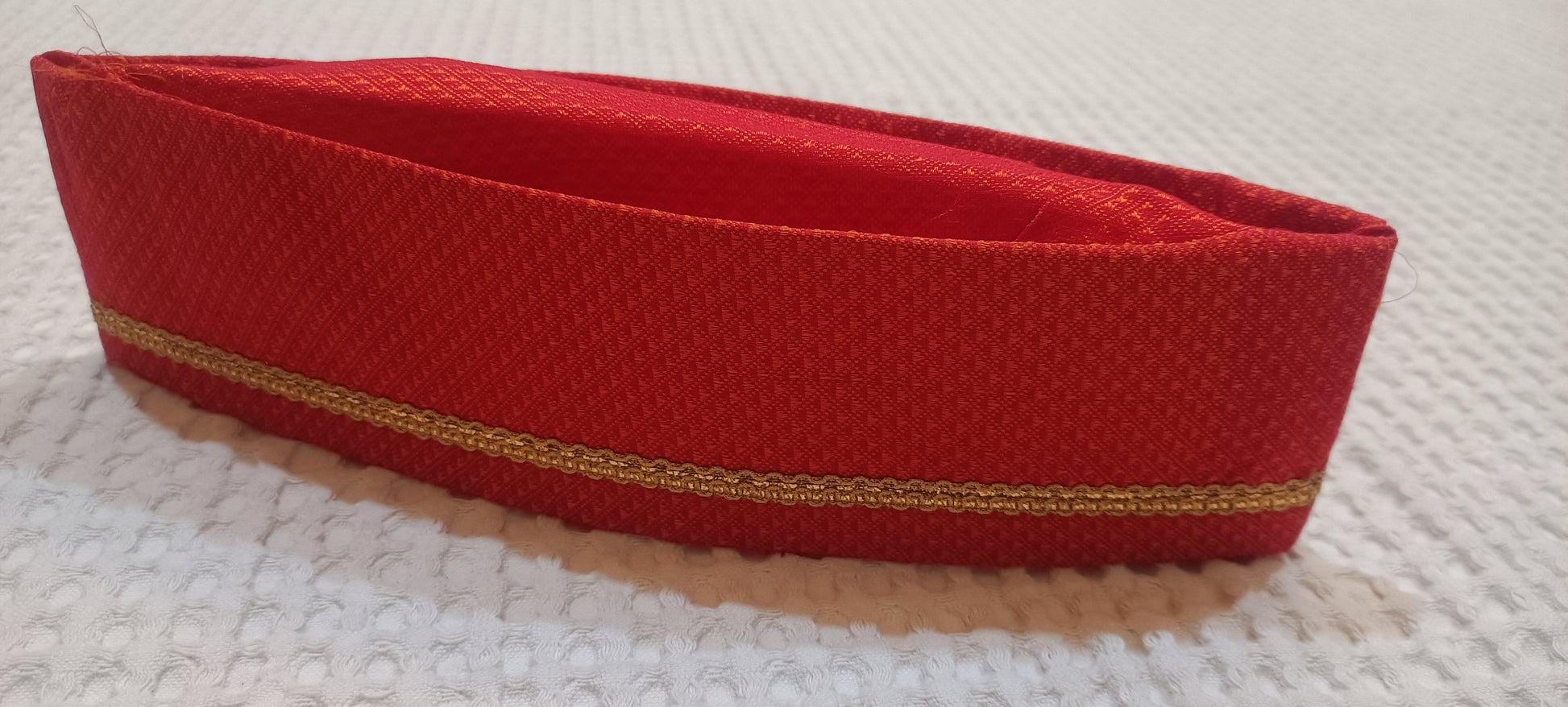 Royal Blue Yeola Paithani Topi — Side Angle