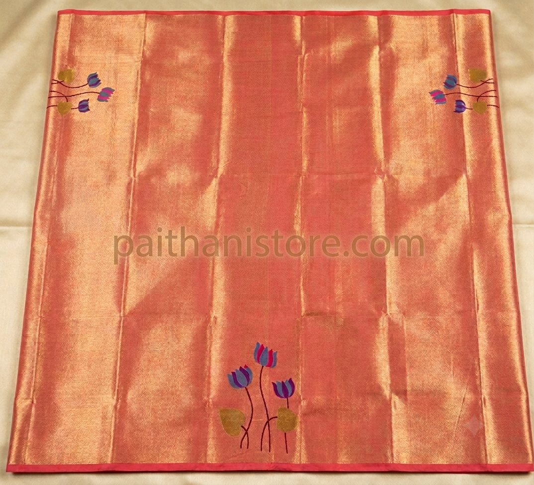 Paithani Jari Blouse Piece – Designer Zari Woven Blouse Fabric