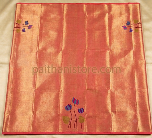 Paithani jari blouse piece with designer zari woven work