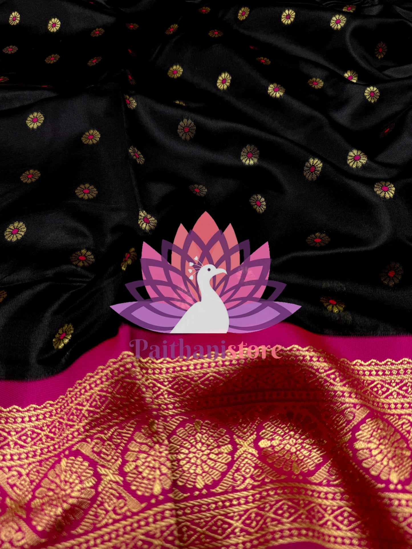 Beautiful Black Saree For Sankranti