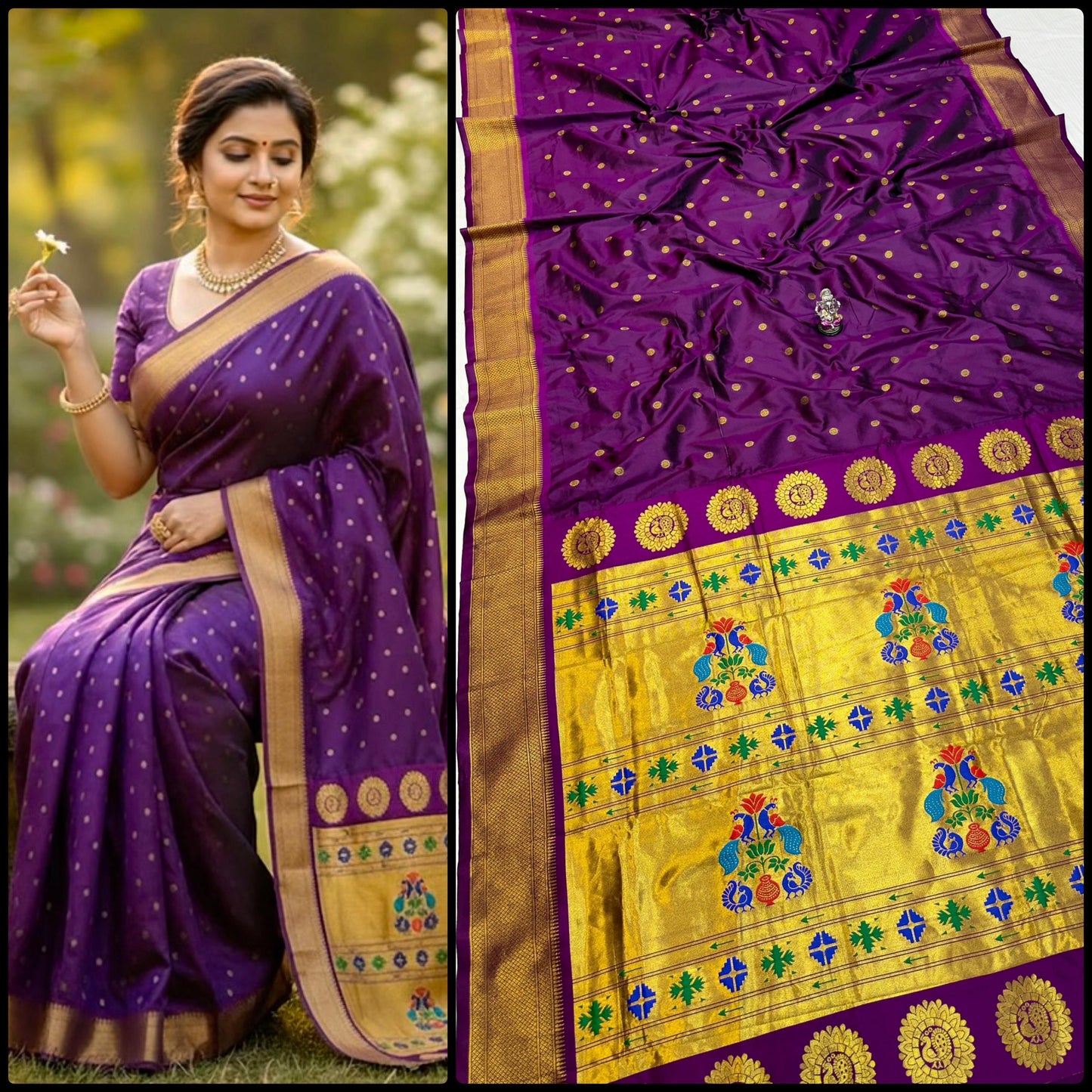 Maharani Pallu Kalanjali Paithani Saree