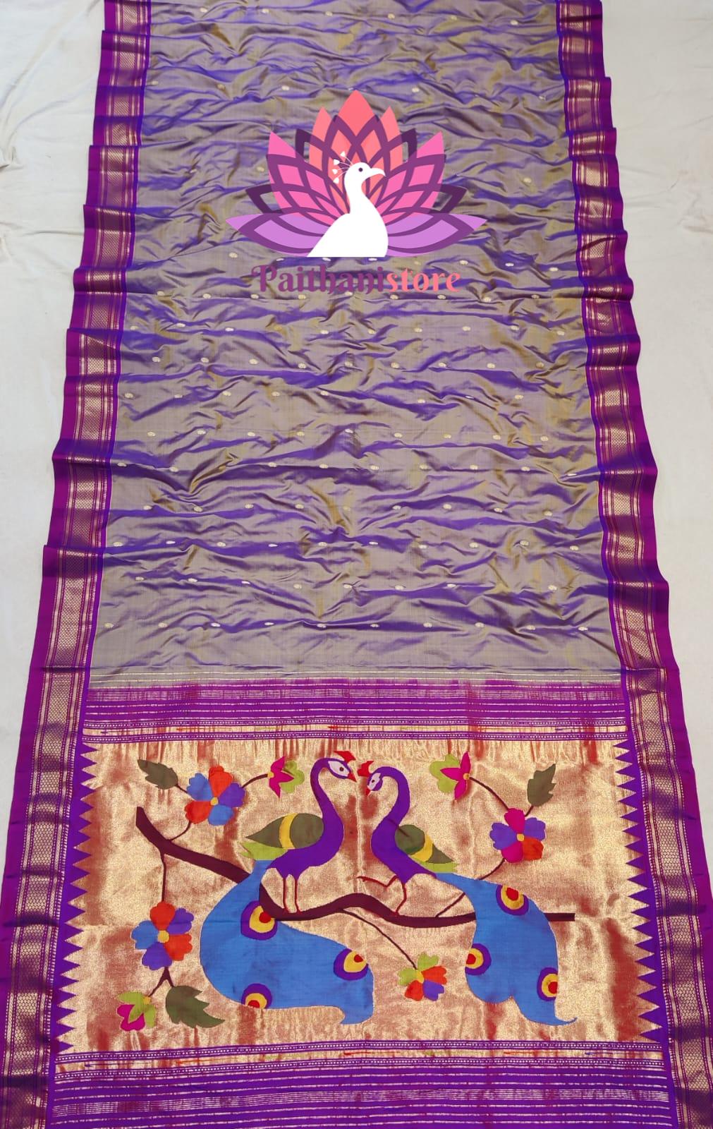 Pastel Color Handloom Fancy Pallu Paithani