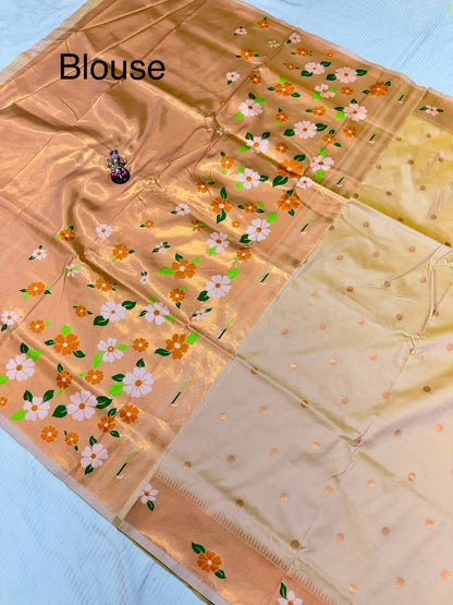Radhika parrot Pallu Paithani Saree