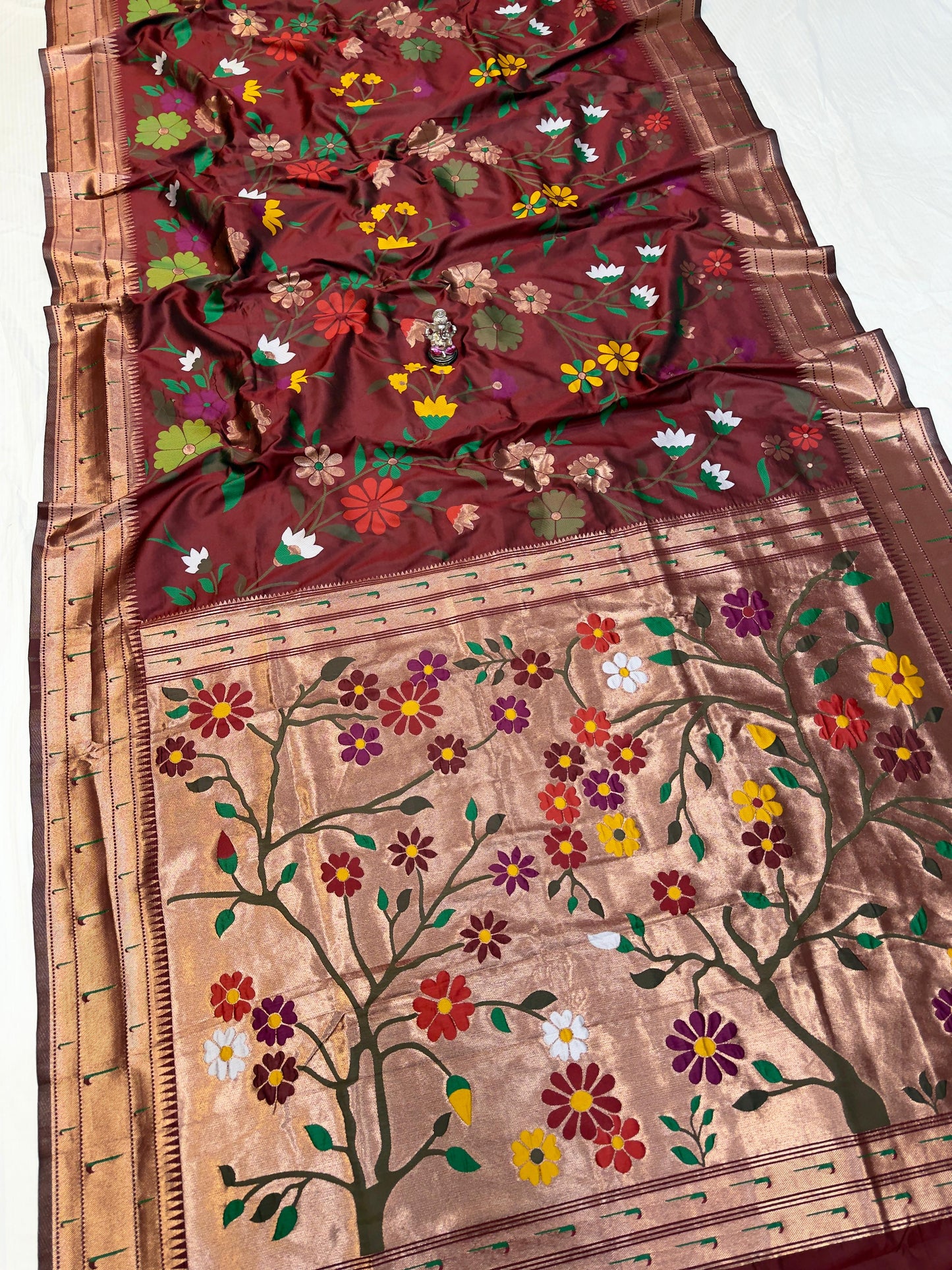 Elegant All Over Paithani Saree with Tripal Muniya Border