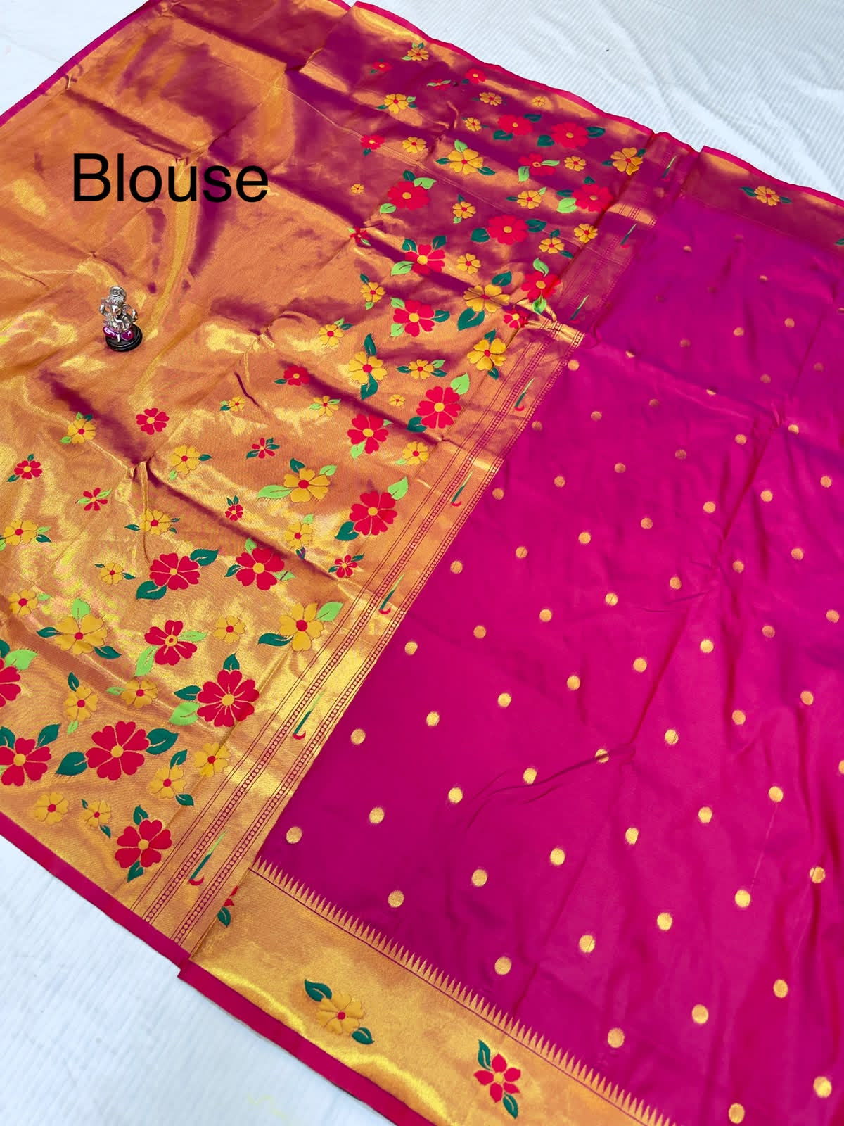 Radhika parrot Pallu Paithani Saree
