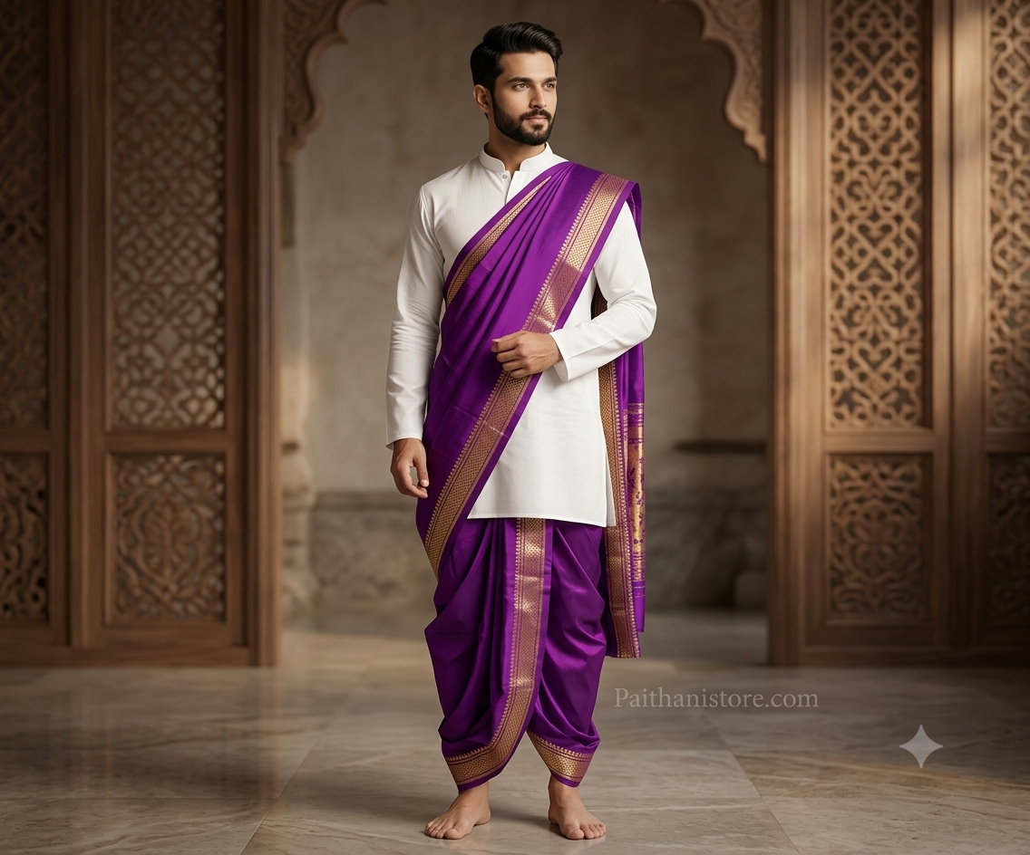 Silk Kad Pancha with Small Border