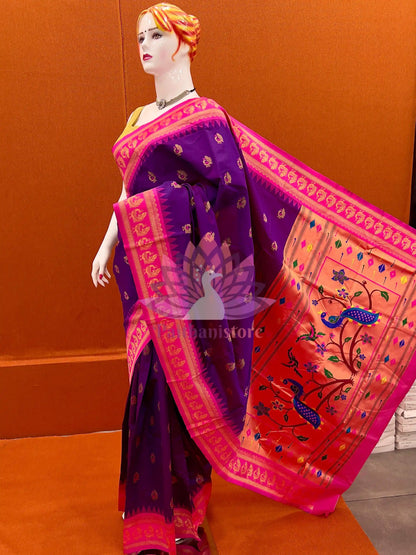 Semi Silk Gadwal Paithani Saree