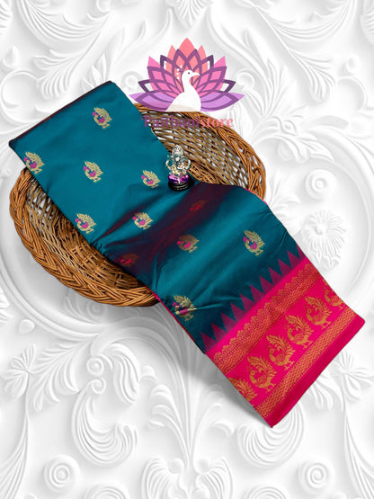 Beautiful peacock pallu Paithani saree