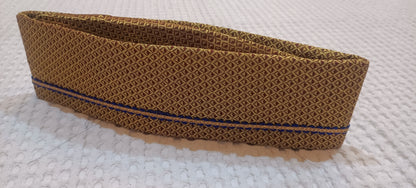 Saffron Silk Paithani Pheta — Side Angle