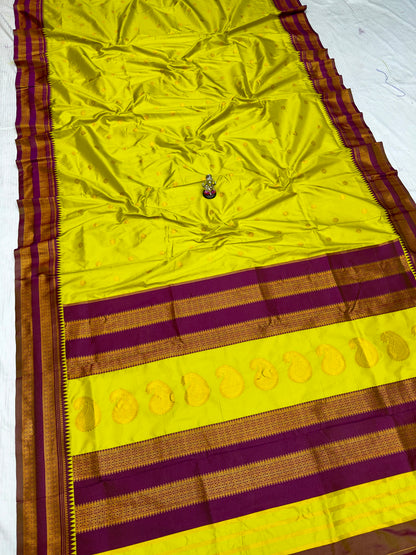 Semi-Silk Narayan Peth Paithani Saree