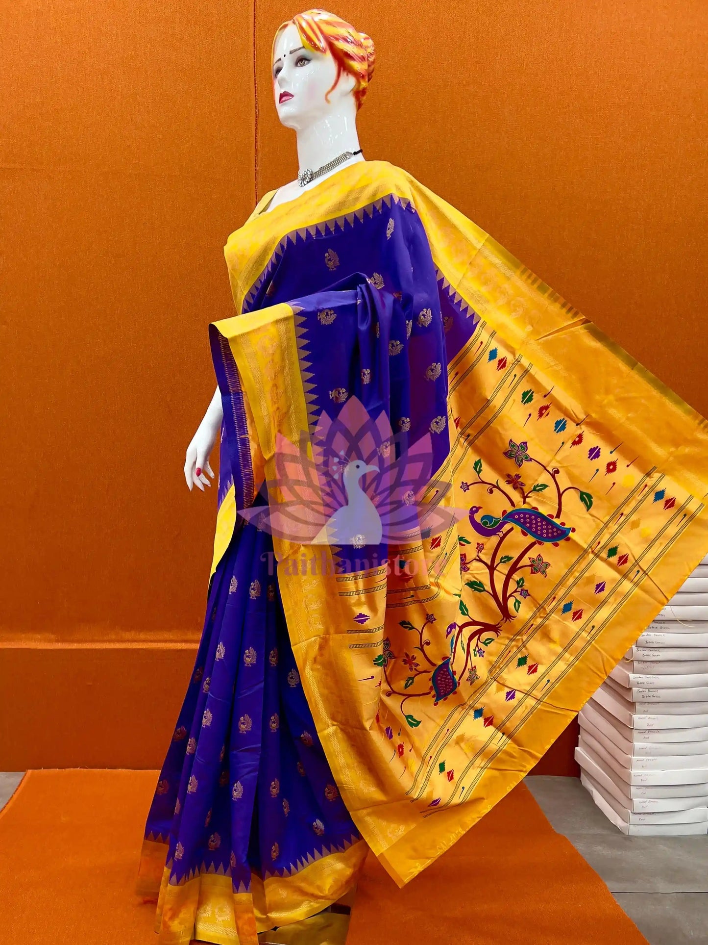 Semi Silk Gadwal Paithani Saree