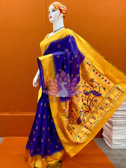 Semi Silk Gadwal Paithani Saree