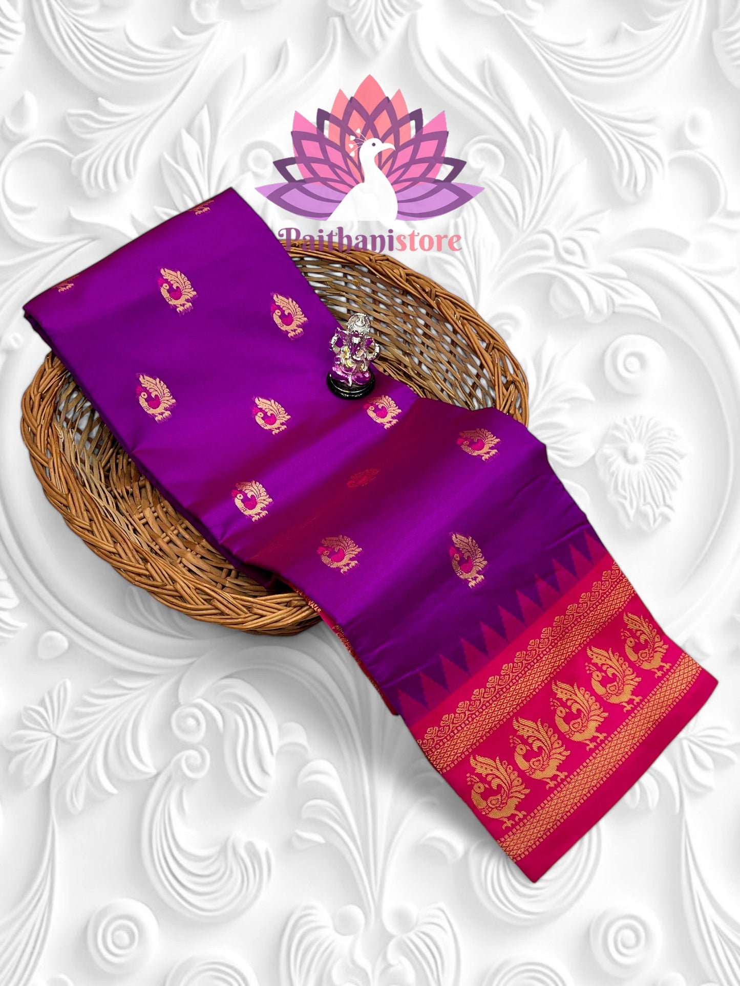 Beautiful peacock pallu Paithani saree