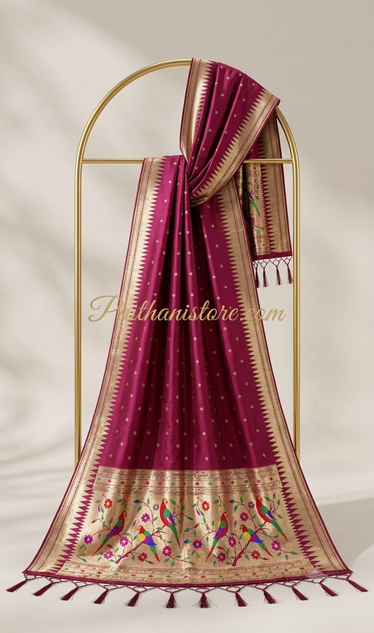 Classic Paithani Dupatta for Women - Silk