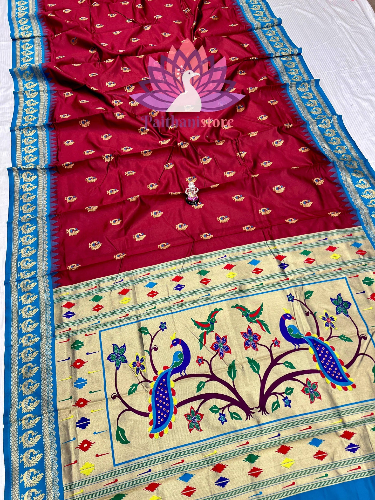 Beautiful peacock pallu Paithani saree