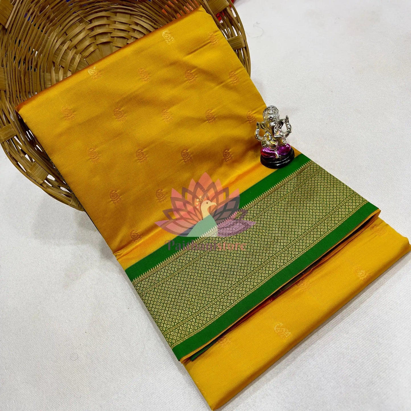 Semi Silk Designer Kadiyal Paithani Saree