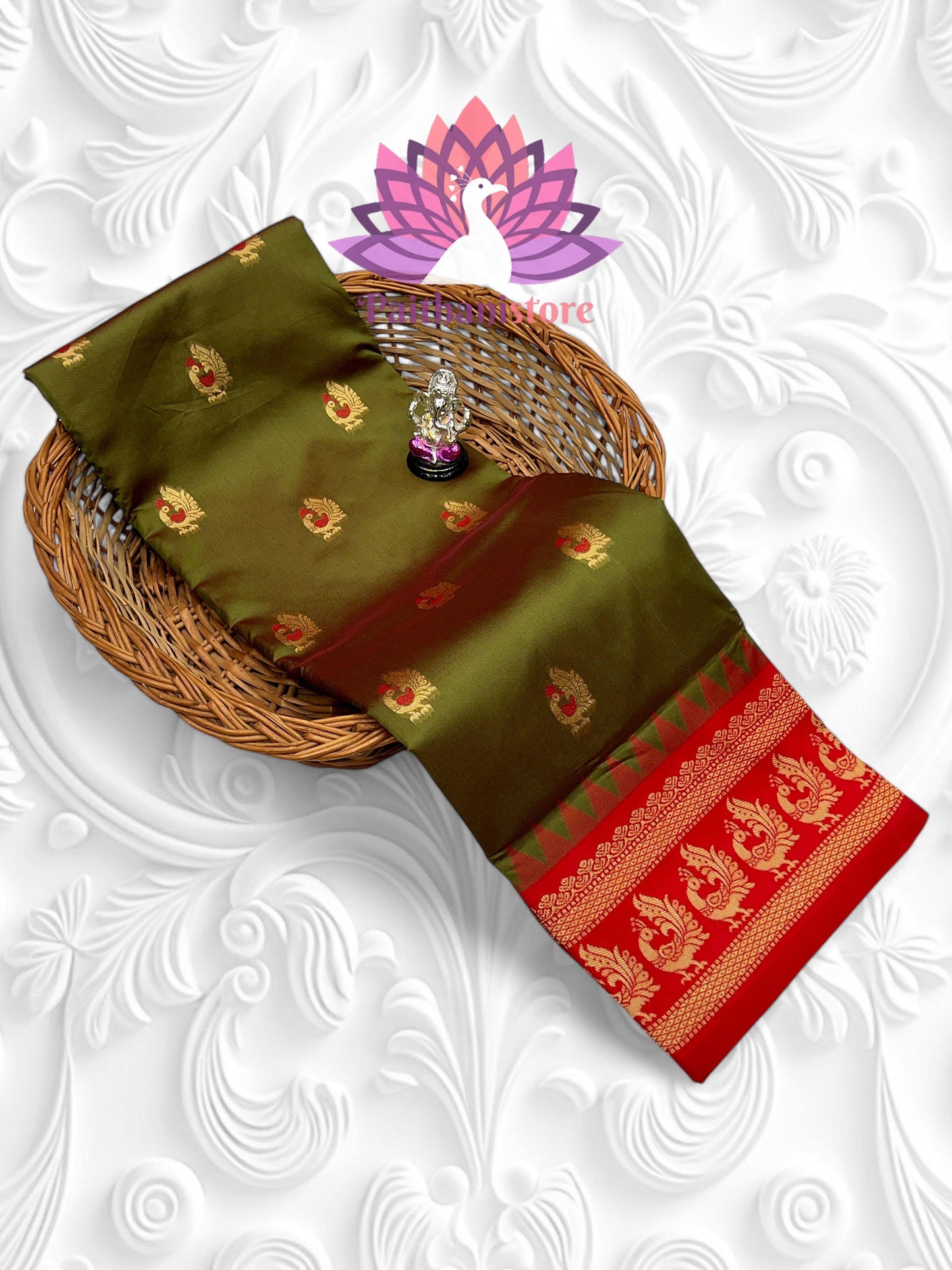 Beautiful peacock pallu Paithani saree