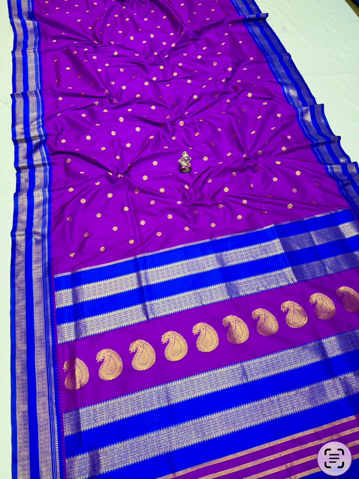 Semi-Silk Narayan Peth Paithani Saree