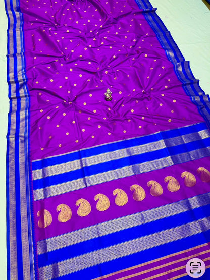 Semi-Silk Narayan Peth Paithani Saree