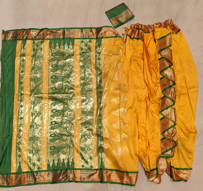 Readymade 9 Yard Nauvari Paithani Saree - Pre-Draped Traditional