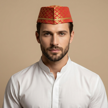 Designer Topi For Men (Style 4) — Front View