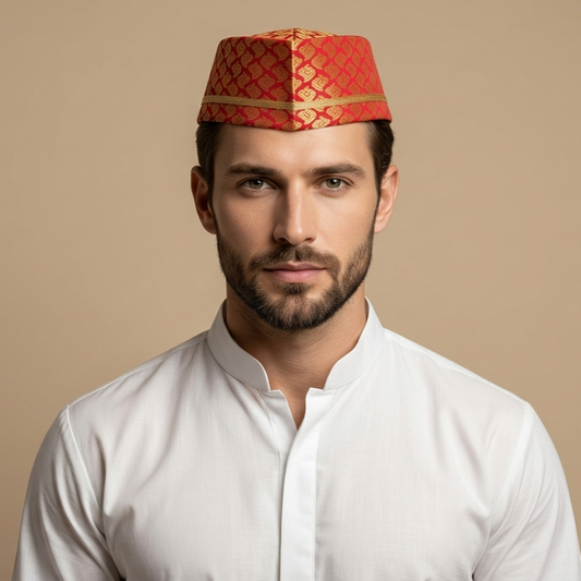 Designer Topi For Men (Style 4) — Front View