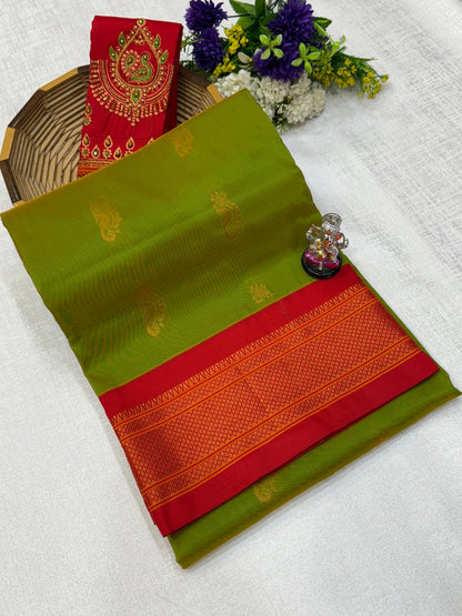 Beautiful Nath Saree with Designer Pallu