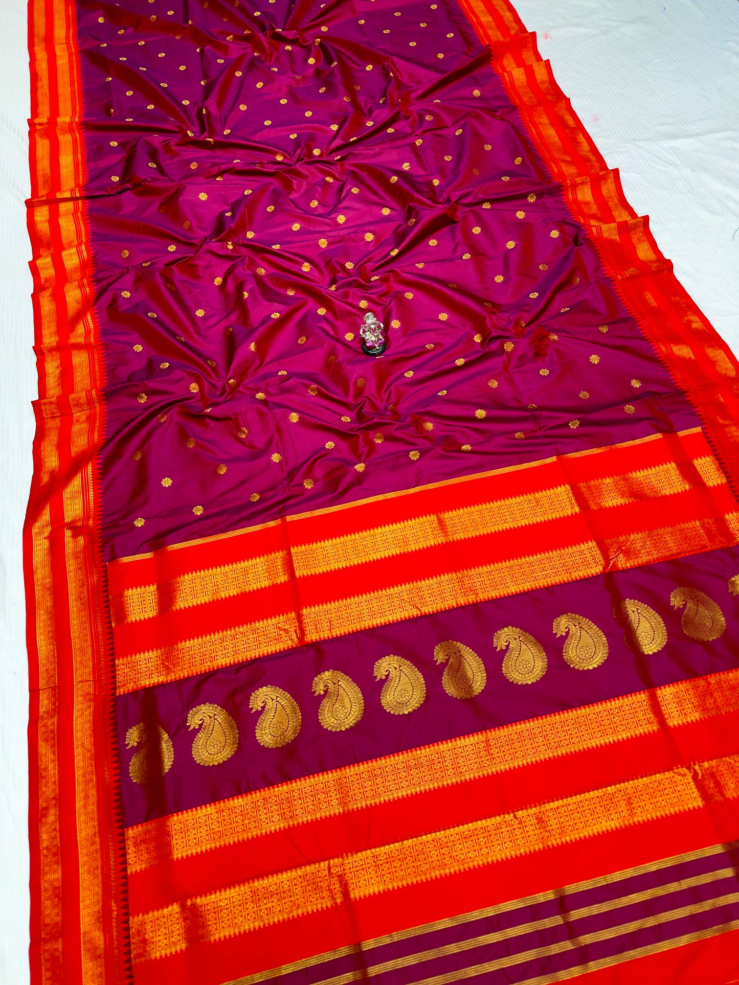 Semi-Silk Narayan Peth Paithani Saree