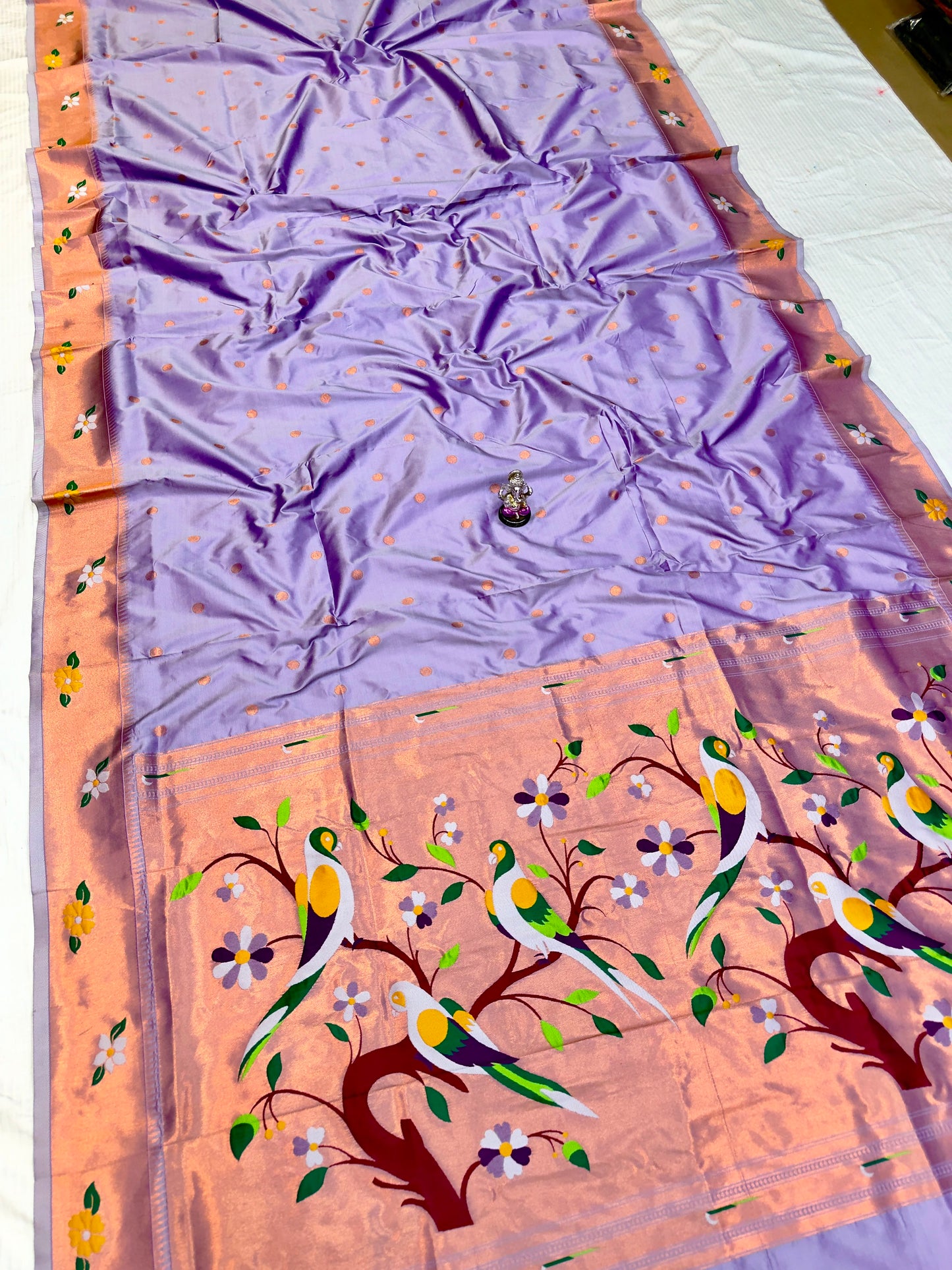 Radhika parrot Pallu Paithani Saree