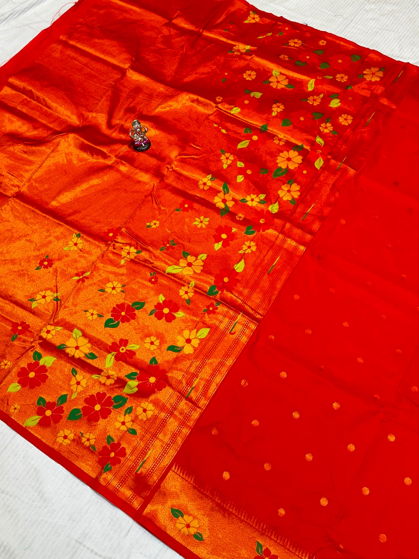 Radhika parrot Pallu Paithani Saree