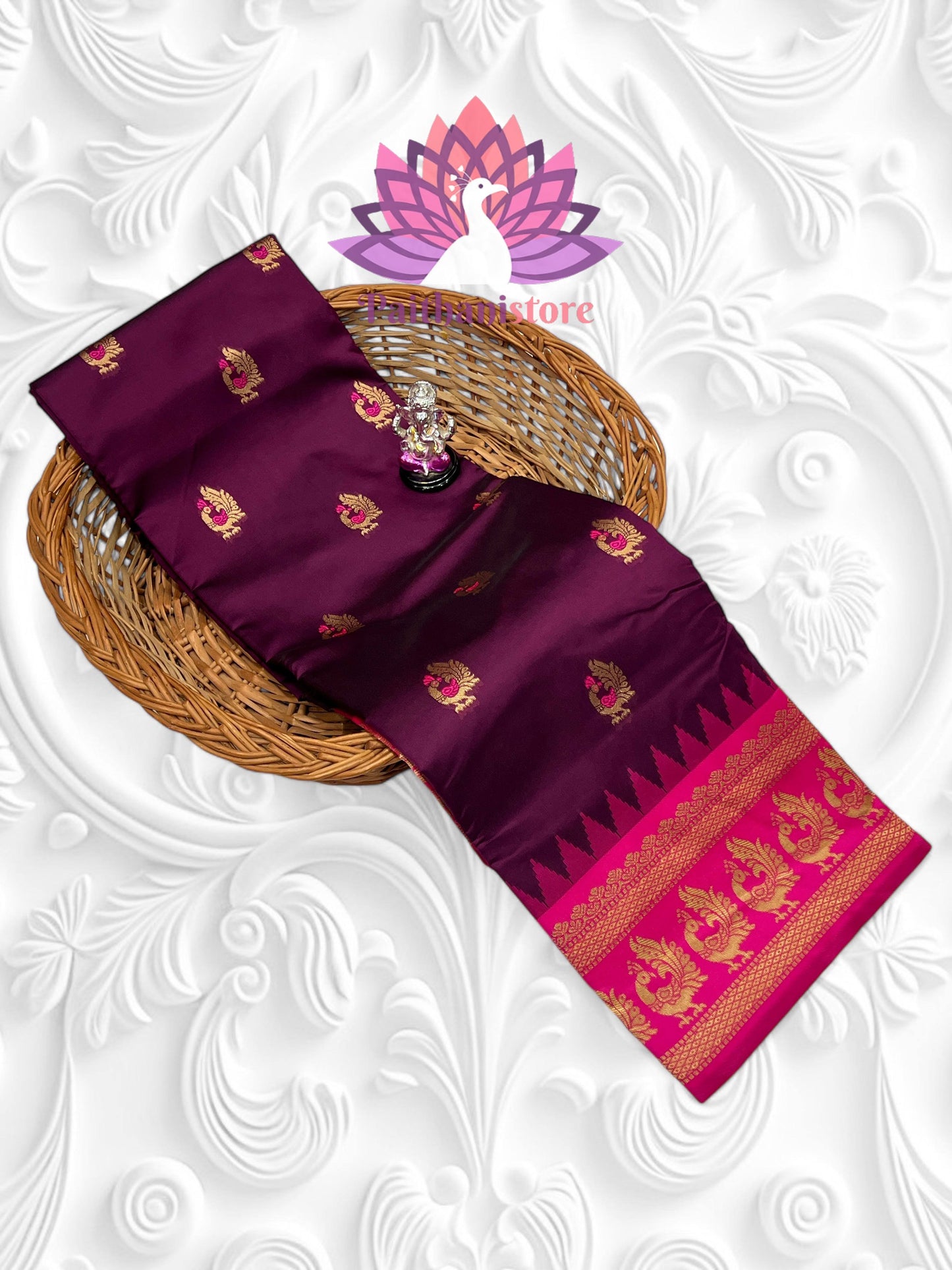 Beautiful peacock pallu Paithani saree