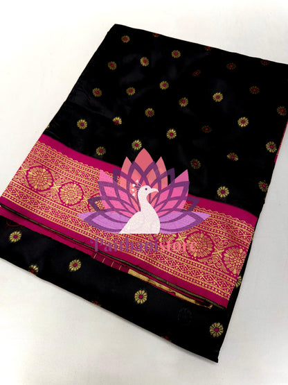 Beautiful Black Saree For Sankranti