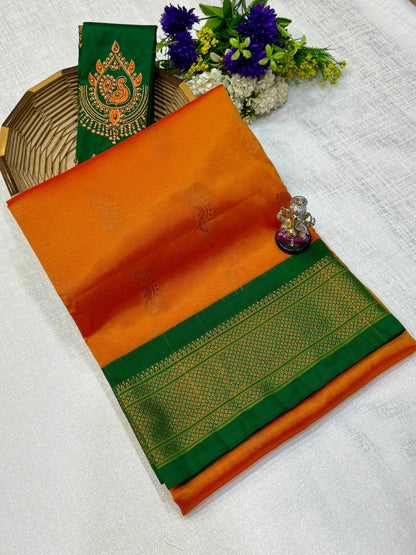 Beautiful Nath Saree with Designer Pallu