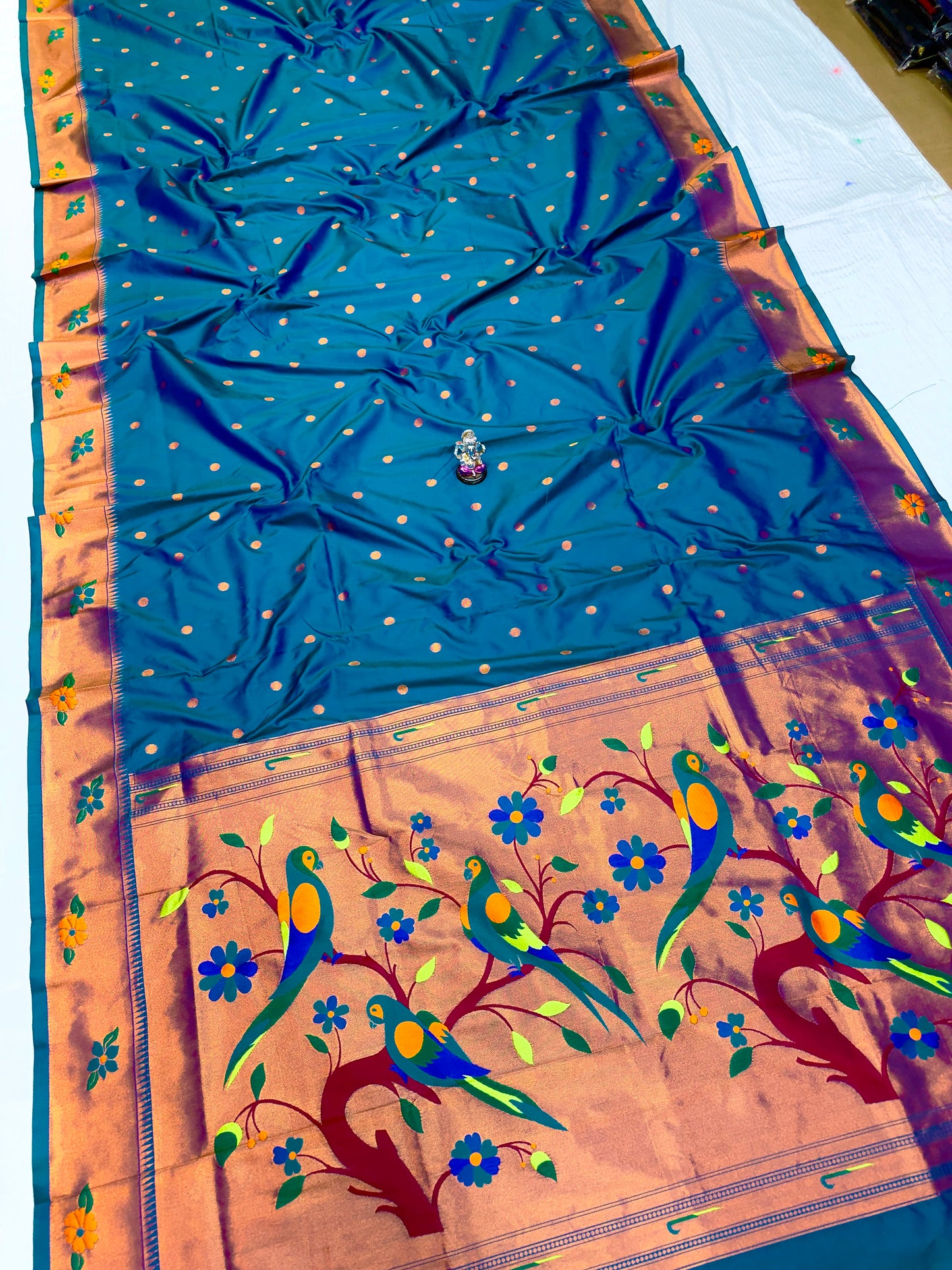 Radhika parrot Pallu Paithani Saree