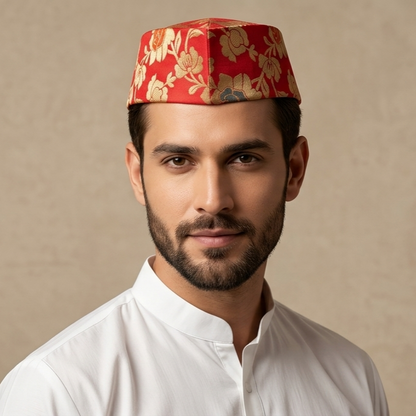 Paithani Topi 8 — Front View