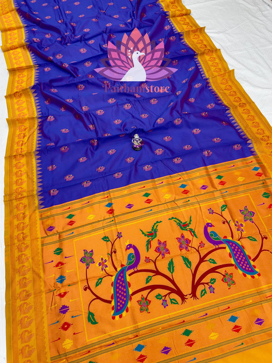 Beautiful peacock pallu Paithani saree