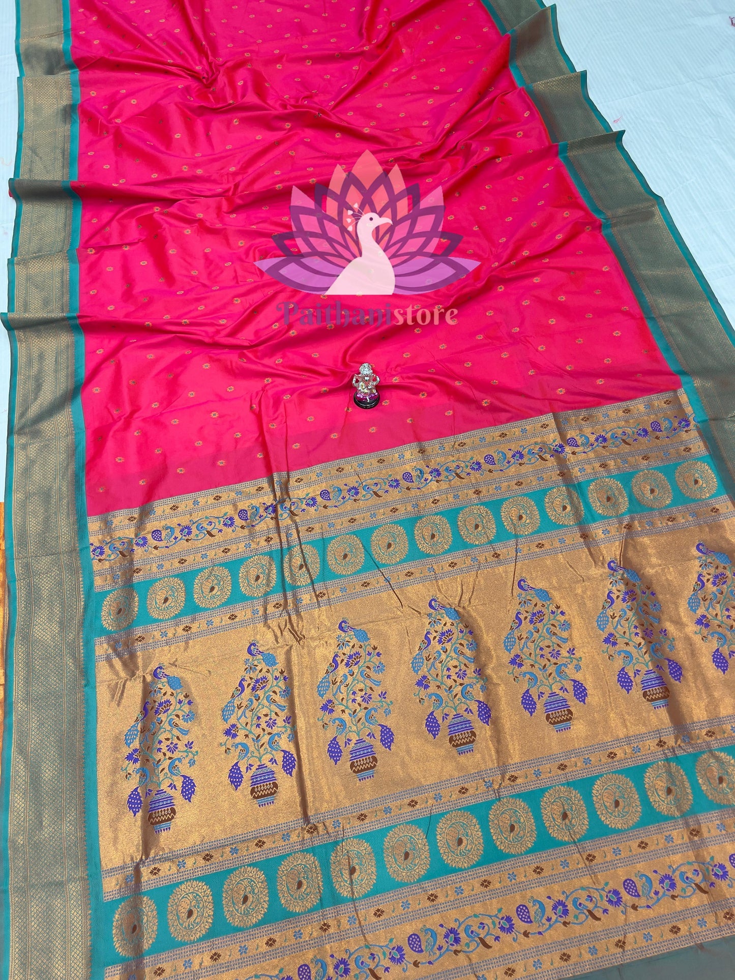 All Over  Meena Butti Paithani Saree