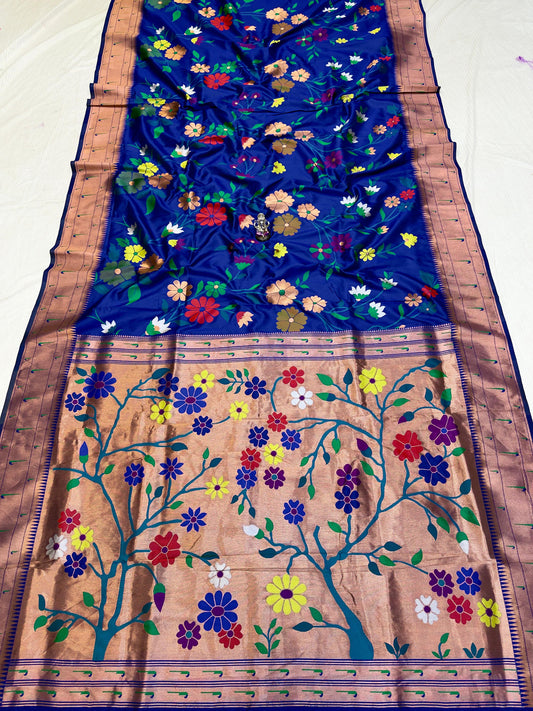 Elegant All Over Paithani Saree with Tripal Muniya Border